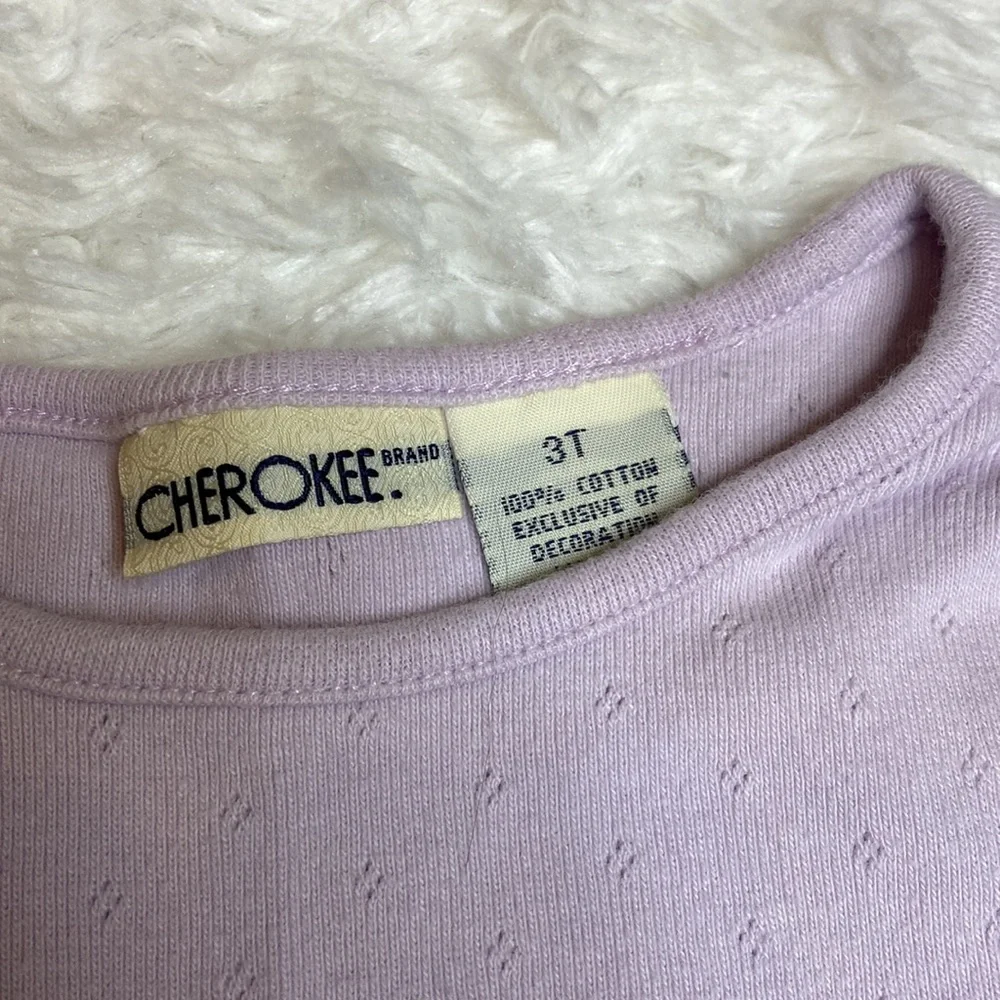 Cherokee Purple Short Sleeved Flower Flutter Top - Picture 7 of 7